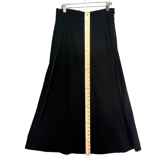Susan Bristol Vintage Skirt Womens 10 Black Velvet Evening Dark Fairy Whimsigoth - Picture 7 of 11